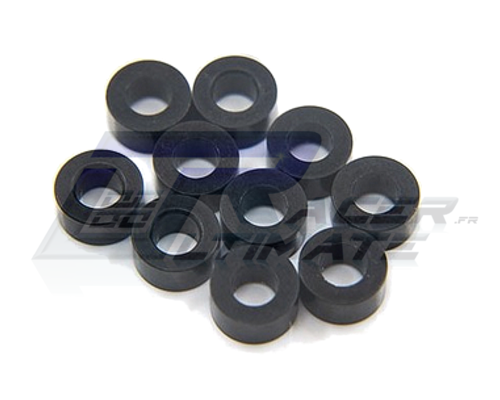 Set of 10 black nylon washers M3 thickness 3mm